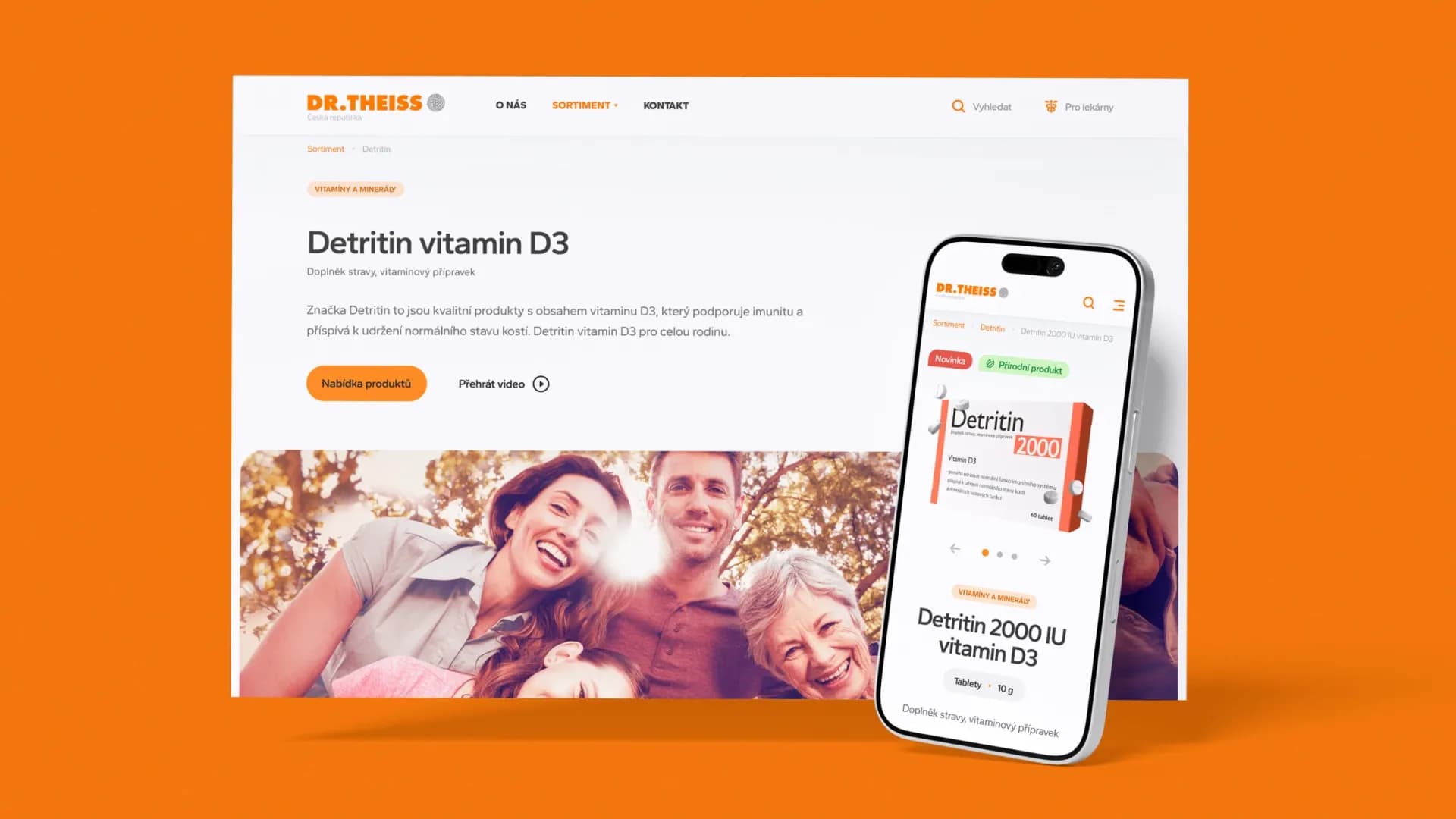 Redesign webu pro mezinárodní farmaceutickou firmu